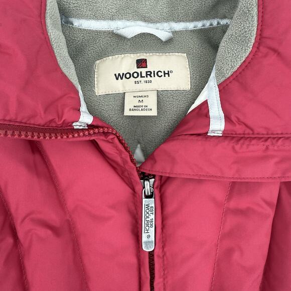 Woolrich Sierra Quilted Raspberry Puffer Vest Women’s Size Medium Outdoor Hiking - Picture 4 of 11